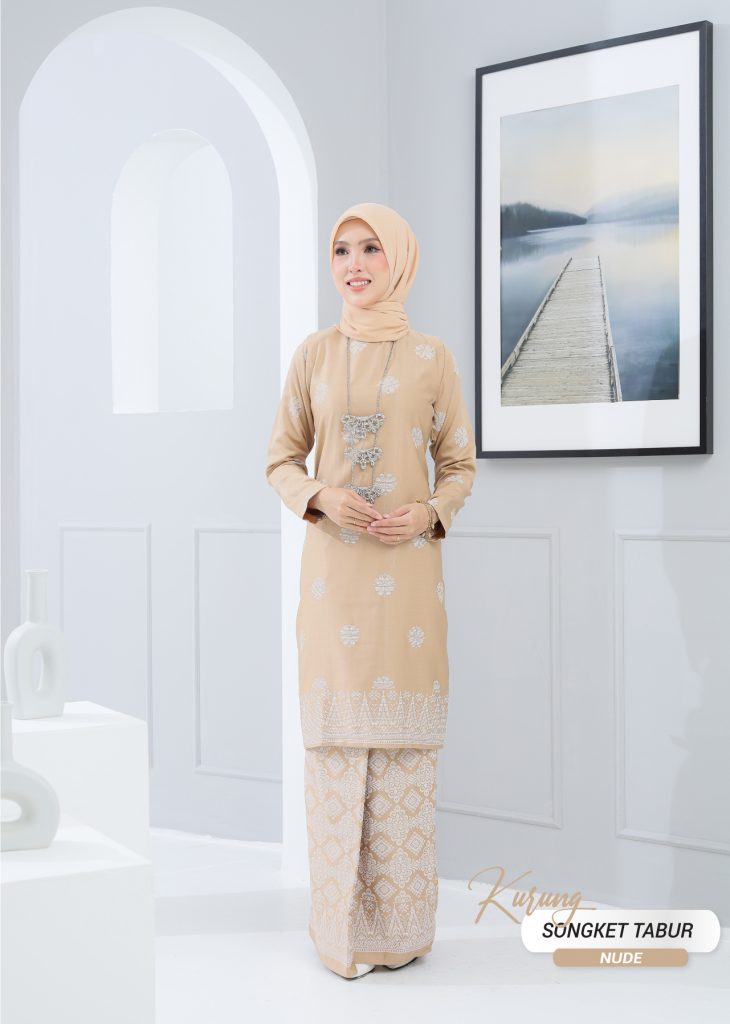 Kurung Songket Tabur Nude Habibi