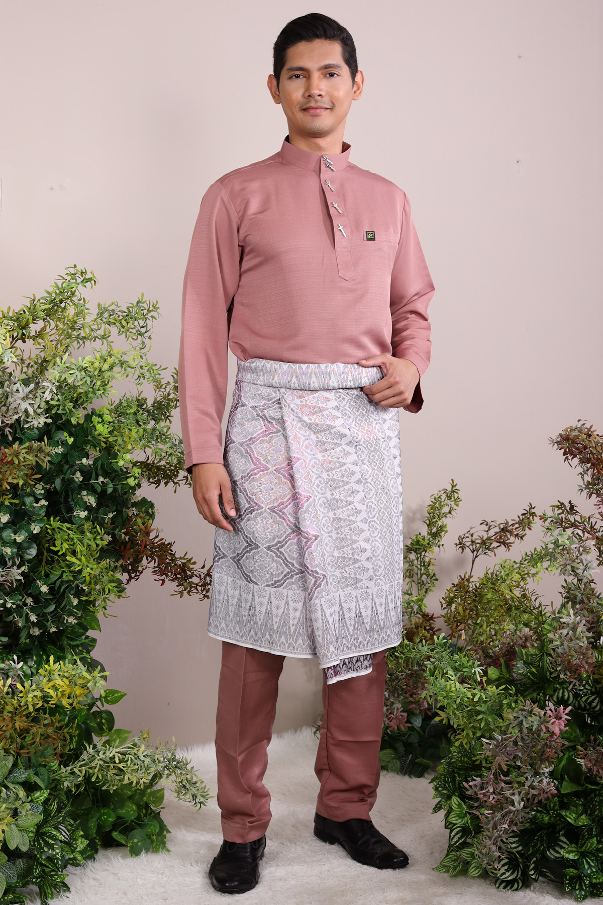 Baju Melayu Sakura Rose Gold Habibi