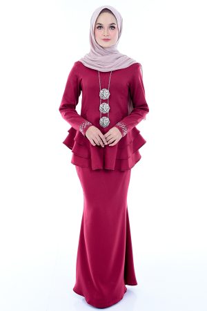 Peplum Mona Maroon