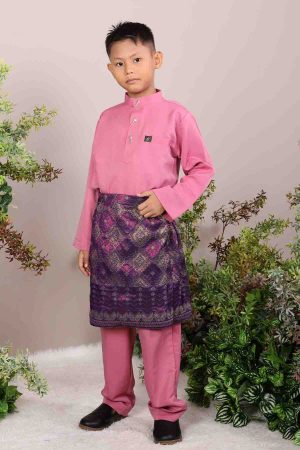 Baju Melayu Kids Dusty Pink