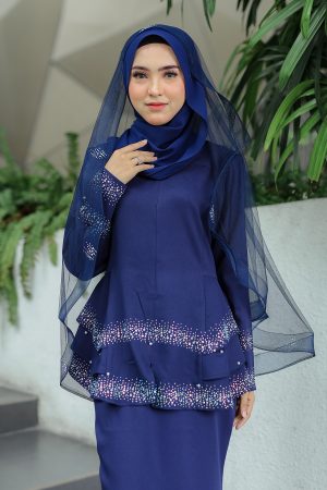 Peplum Safiera Navy Blue