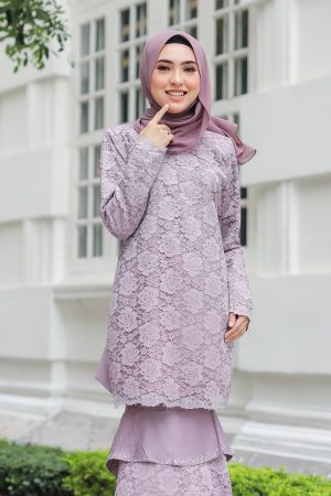 Kurung Qayra Dusty Purple