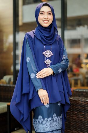 Kurung Permaisuri Navy Blue