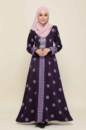 Jubah Songket Dark Purple