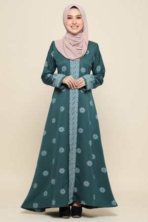 Jubah Songket Emerald Green