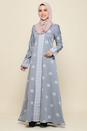 Jubah Songket Grey