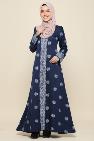 Jubah Songket Navy Blue