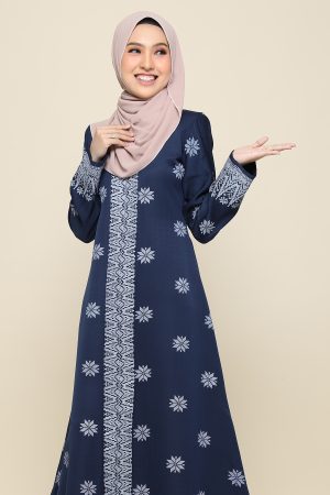 Jubah Songket Navy Blue