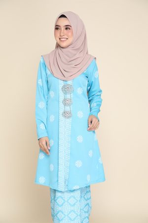 Kebarung Songket Sky Blue