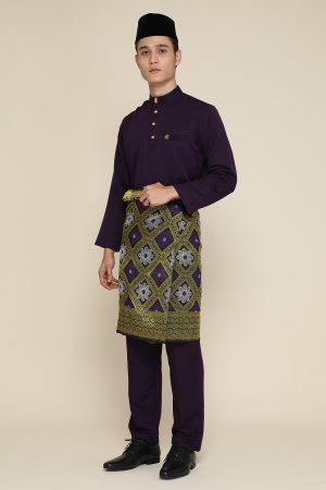 Baju Melayu Abaya Dark Purple