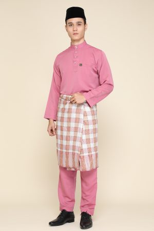 Baju Melayu Abaya Dusty Pink