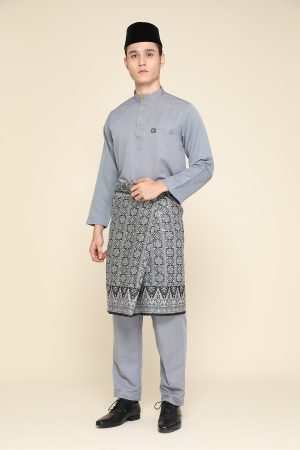 Baju Melayu Abaya Grey
