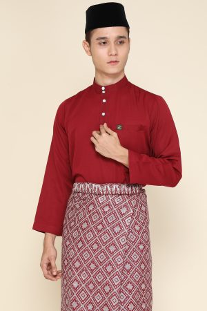 Baju Melayu Abaya Maroon