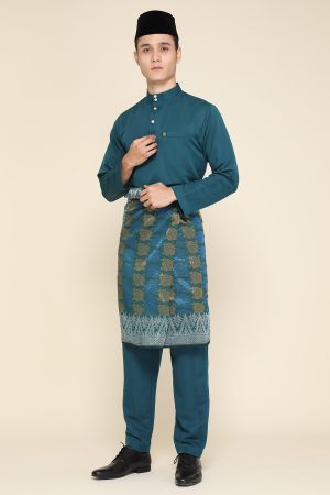 Baju Melayu Abaya Teal Blue
