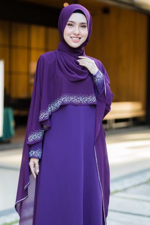 Jubah Ratu Arab Dark Purple