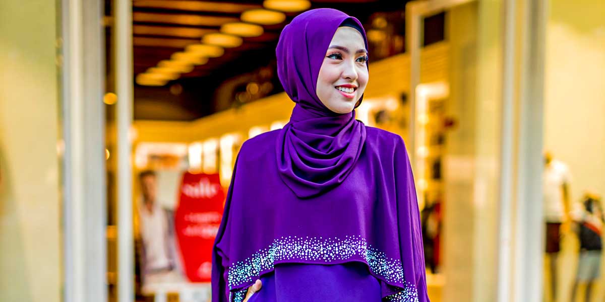 Jubah Ratu Arab Dark Purple Habibi