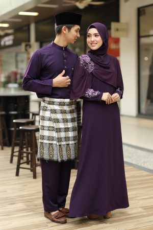 Set Couple Diyana Dark Purple (FULL SET)