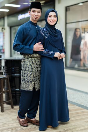 Set Couple Diyana Navy Blue (FULL SET)