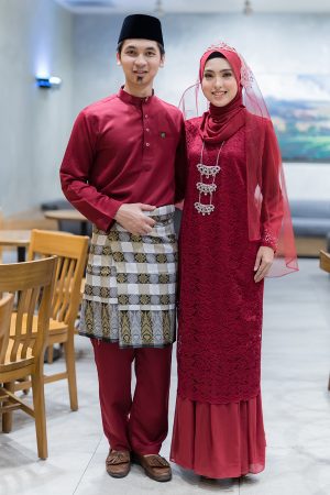 Set Couple Heliza Maroon