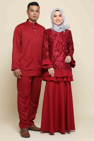 Set Couple Raysha Maroon