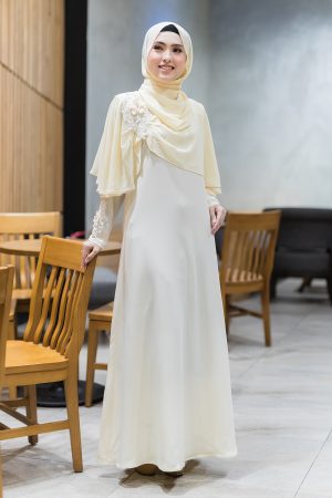 Jubah Diyana Cream