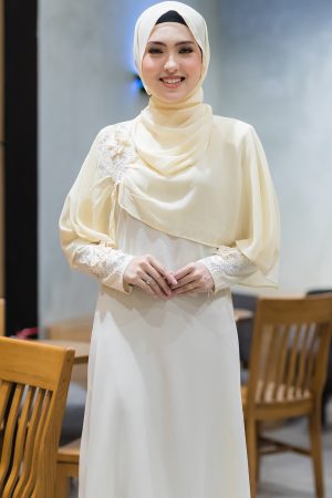 Jubah Diyana Cream