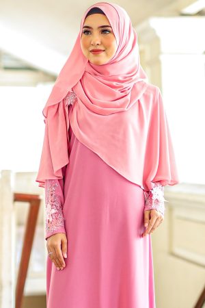 Jubah Diyana Dusty Pink