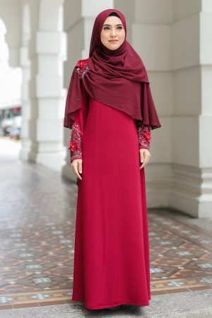 Jubah Diyana Maroon