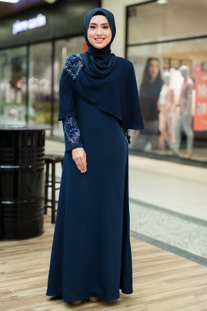 Jubah Diyana Navy Blue