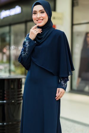 Jubah Diyana Navy Blue