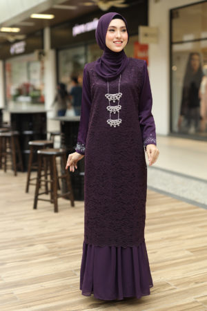 Dress Heliza Dark Purple