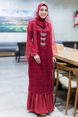 Dress Heliza Maroon