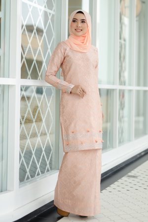 Kurung Songket Original Peach