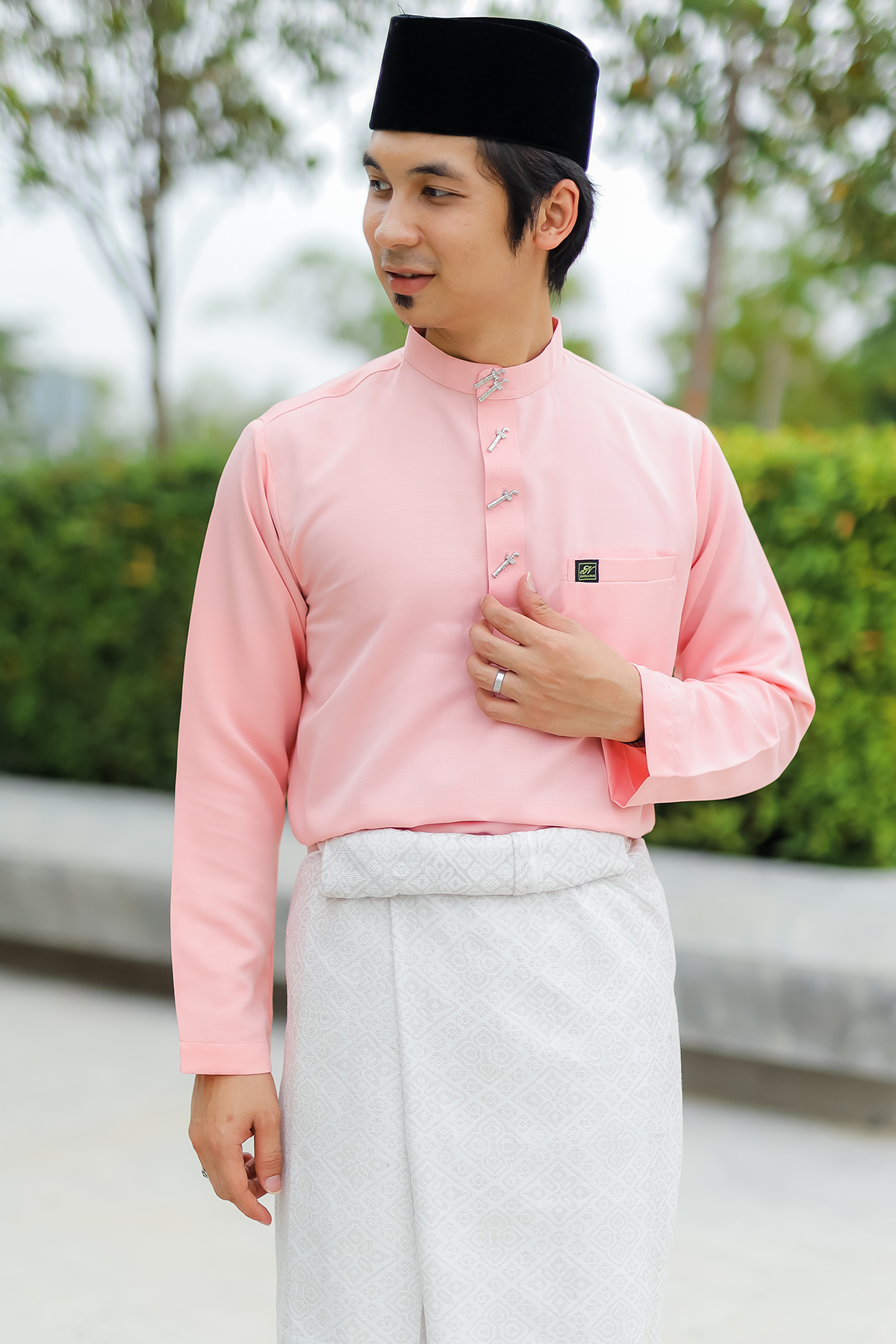 Baju Melayu Sakura Peach Habibi