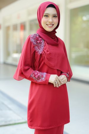 Kurung Aaira Maroon