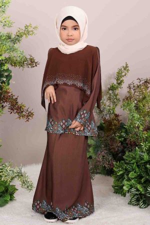 Kurung Seroja Kids Cocoa