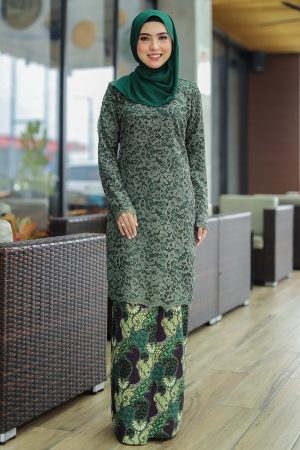 Kurung Farhana Emerald Green