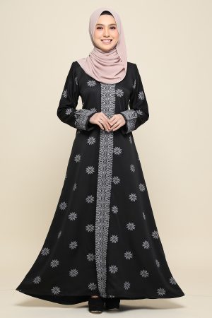 Jubah Songket Black