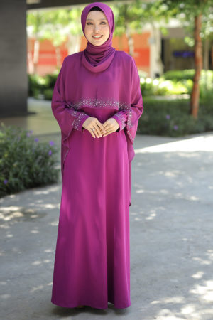 Jubah Ratu Arab Purple Magenta