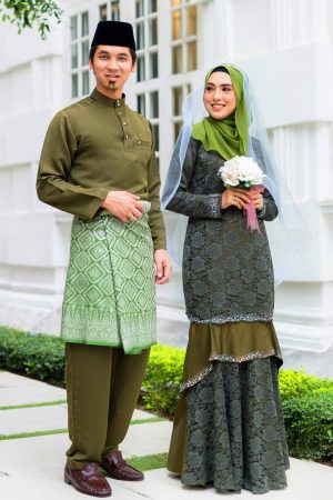 Set Couple Qayra Olive Green (FULL SET)