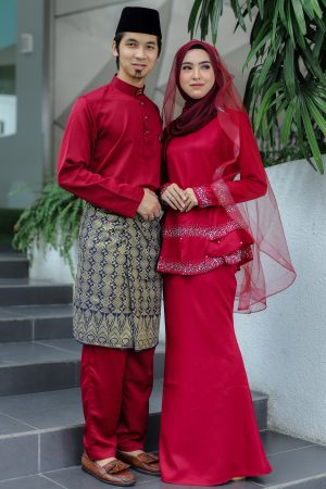 Set Couple Safiera Maroon