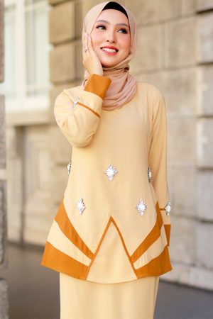 Kurung Nedeera Yellow Nude