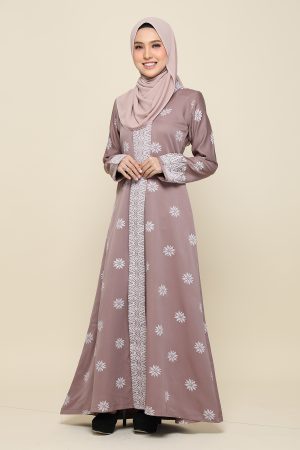 Jubah Songket Rose Gold