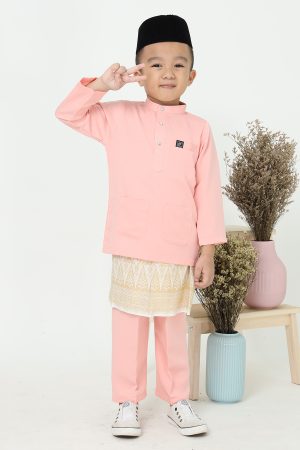 Baju Melayu Kids Peach