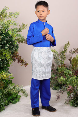 Baju Melayu Kids Royal Blue
