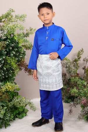 Baju Melayu Kids Royal Blue