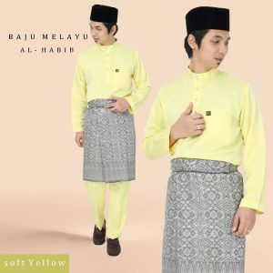 Set- Baju Melayu Al-Habib Soft Yellow