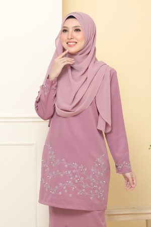 Kurung Airis Dusty Purple