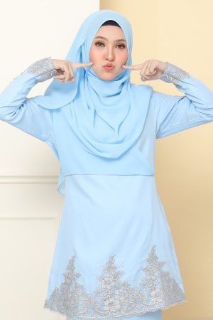 Kurung Alina Baby Blue