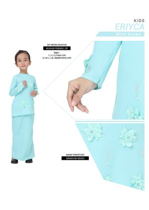 Kurung Eriyca Kids Mint Green